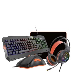 Keyboard MEETION Keyboard Mouse and Headset Witch Mouse Pad Gaming Kit US (Black) (MT-C505)