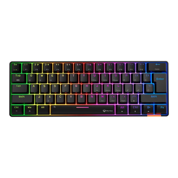 Ստեղնաշար MEETION 60% Layout Dual-Mode Wired+BT Gaming RU (Black) (MT-MK005BT)