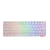 Ստեղնաշար MEETION 60% Layout Dual-Mode Wired+BT Gaming RU (White) (MT-MK005BT)