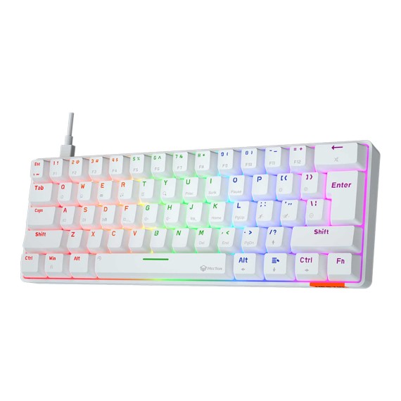 Ստեղնաշար MEETION 60% Layout Wired Mechanical Gaming RU (White) (MT-MK005)