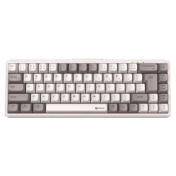 Клавиатура MEETION 65% Layout Triple-Mode Wrls+BT Mechanical Gaming RGB RU (Vintage White) (MT-MK12)