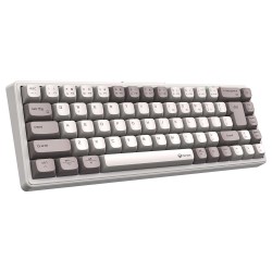 Клавиатура MEETION 65% Layout Triple-Mode Wrls+BT Mechanical Gaming RGB RU (Vintage White) (MT-MK12)