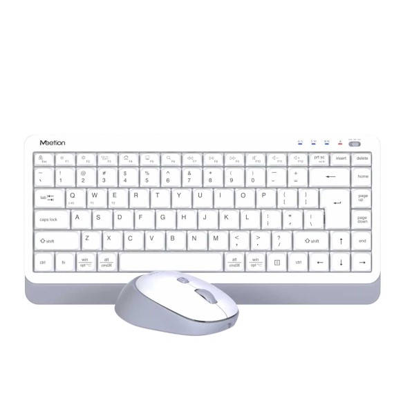 Ստեղնաշար MEETION Mini5000 Wrls+BT Combo US (White Gray) 