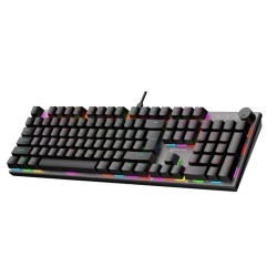 Keyboard MEETION Wired Mechanical Red Switch Gaming RGB RU (Black) (MT-MK009 RD)