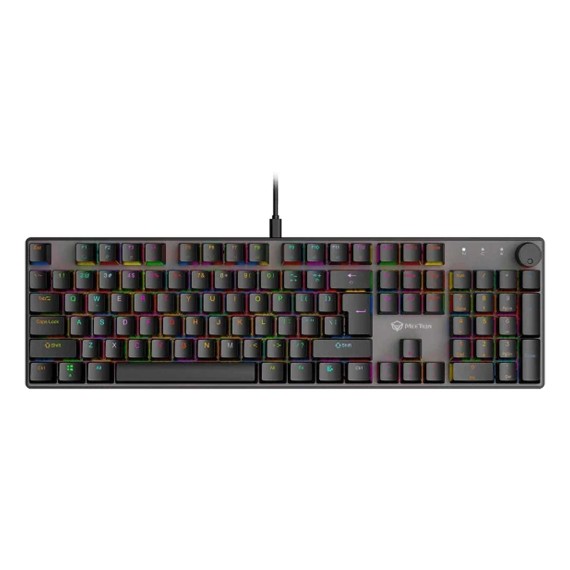 Клавиатура MEETION Wired Mechanical Red Switch Gaming RGB RU (Black) (MT-MK009 RD)