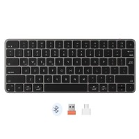 Ստեղնաշար MEETION iKey Wrls+BT Ultra-thin RU (Gray Black) (K210)