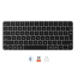 Keyboard MEETION iKey Wrls+BT Ultra-thin RU (Gray Black) (K210)