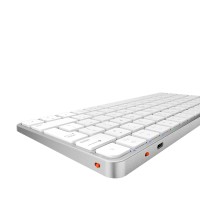 Ստեղնաշար MEETION iKey Wrls+BT Ultra-thin RU (Silver White) (K210)