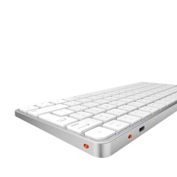 Keyboard MEETION iKey Wrls+BT Ultra-thin RU (Silver White) (K210)