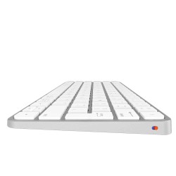 Keyboard MEETION iKey Wrls+BT Ultra-thin RU (Silver White) (K210)