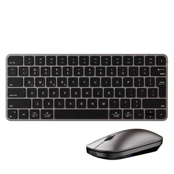 Клавиатура MEETION iKey Wrls+BTUltra-thin Combo RU (Gray Black) (C210)