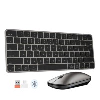 Клавиатура MEETION iKey Wrls+BTUltra-thin Combo RU (Gray Black) (C210)