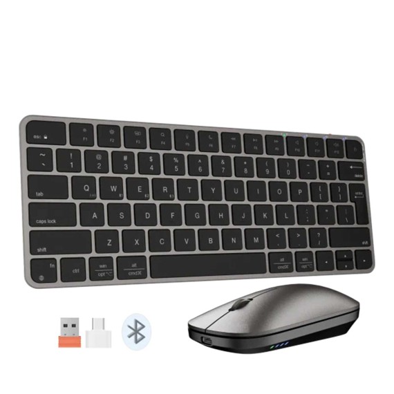 Клавиатура MEETION iKey Wrls+BTUltra-thin Combo RU (Gray Black) (C210)