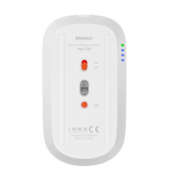 Ստեղնաշար MEETION iKey Wrls+BTUltra-thin Combo RU (Silver White) (C210)