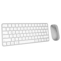 Клавиатура MEETION iKey Wrls+BTUltra-thin Combo RU (Silver White) (C210)