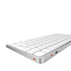 Keyboard MEETION iKey Wrls+BTUltra-thin Combo RU (Silver White) (C210)