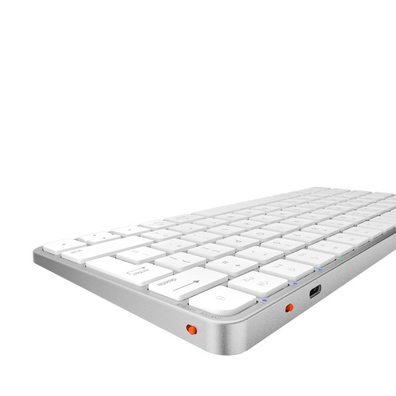 Ստեղնաշար MEETION iKey Wrls+BTUltra-thin Combo RU (Silver White) (C210)