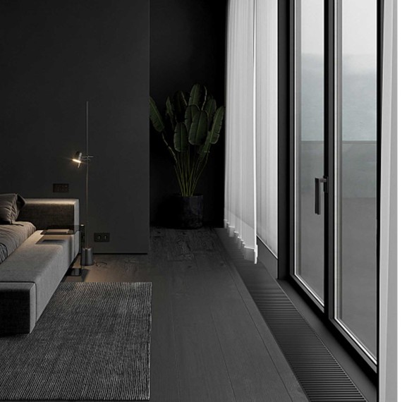 Внутрипольный конвектор ROYAL THERMO ATRIUM-75/200/800-DG-U-BL BLACK 