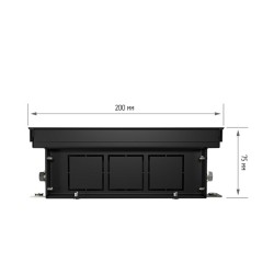 In floor convector ROYAL THERMO ATRIUM-75/200/800-DG-U-BL BLACK 