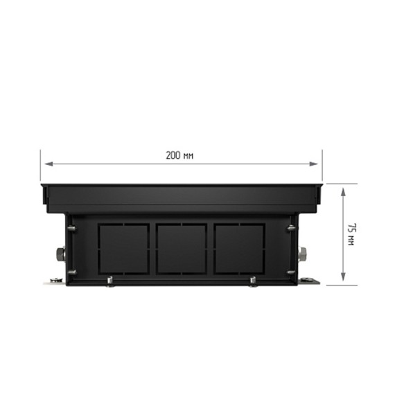 Внутрипольный конвектор ROYAL THERMO ATRIUM-75/200/800-DG-U-BL BLACK 
