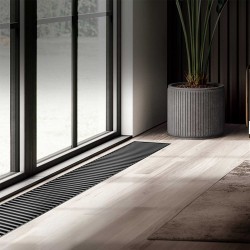 In floor convector ROYAL THERMO ATRIUM-75/200/800-DG-U-BL BLACK 