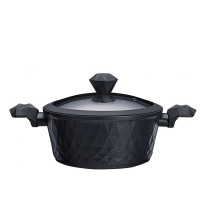 Casserols set FALEZ 15274 BIO-DIAMOND BLACK 7PC 