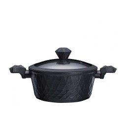 Casserols set FALEZ 15274 BIO-DIAMOND BLACK 7PC 