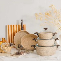 Casserols set FALEZ 15476 MASTERMAID CREAM 9PC 