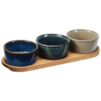 Bowl KOOPMAN 278001170 SERVING SET OF 4PCS ACACIA (490924)