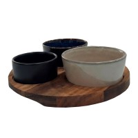 Bowl KOOPMAN 278001190 SERVING SET OF 4PCS ACACIA (014274)