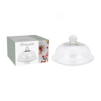 Cake stand KOOPMAN 332100050 CAKE PLATTER GLASS WITH DOME (044288)