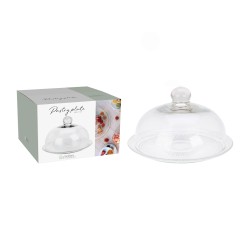 Cake stand KOOPMAN 332100050 CAKE PLATTER GLASS WITH DOME (044288)