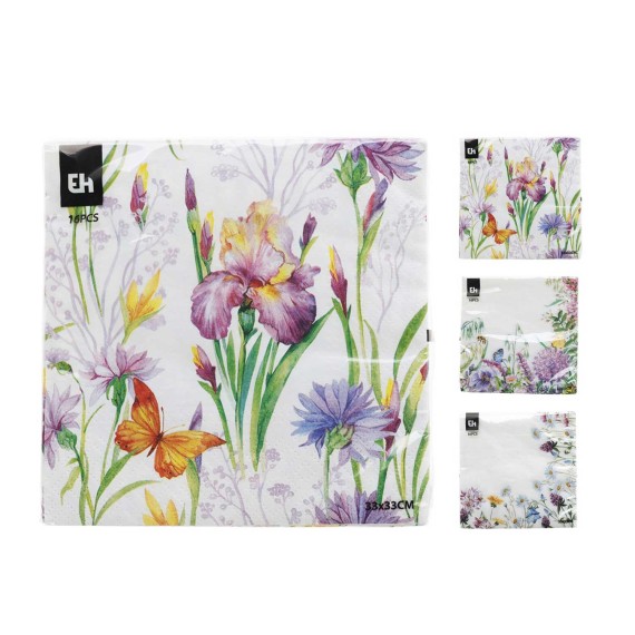 Декоративная салфетка KOOPMAN 602000640 NAPKINS 33x33CM 16PCS 2ASS SPRING-SUMMER (7422154)