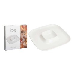 Тарелка KOOPMAN 795880760 SNACK PLATE PORCELAIN 26X26CM (536417)