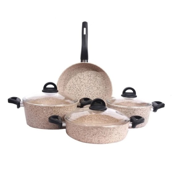 Casserols set FALEZ 15490 CELIA MEGA SWISS CRYSTAL 7PC 