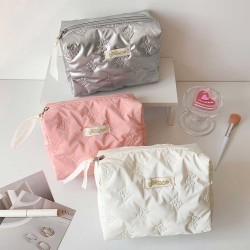 Cosmetic bags XIMI 6941963982443 GIRLISH BOWKNOT GLOSSY PORTABLE LARGE CAPACITY MAKEUP BAG (982443)