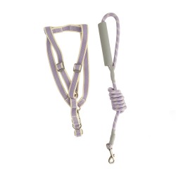 Accessories for animals XIMI 6941963989787 2.0CM NEW COTTON ROUND LEASH AND HARNESS SET (989787)