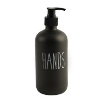 Empty bottle of liquid soap XIMI 6941963992305 475ML/16.06FL.OZ. PUMP GLASS BOTTLES HANDS DISPENSER (BLACK) (992305)