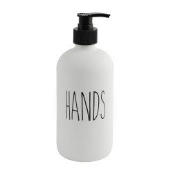 Empty bottle of liquid soap XIMI 6941963992329 475ML/16.06FL.OZ. PUMP GLASS BOTTLES HANDS DISPENSER (WHITE) (992329)