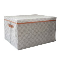 Ящик для хранения XIMI 6941963992404 CHECKERBOARD STORAGE BOX WITH LID XL (GREY) (992404)