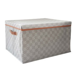 Ящик для хранения XIMI 6941963992404 CHECKERBOARD STORAGE BOX WITH LID XL (GREY) (992404)