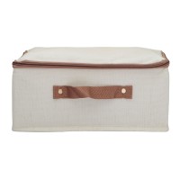 Ящик для хранения XIMI 6941963992411 COTTON AND LINEN ZIPPER STORAGE BOX S (BEIGE) (992411)