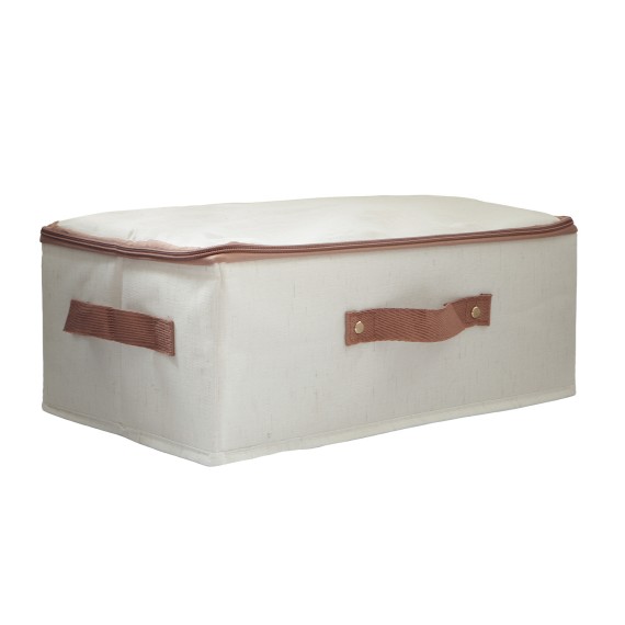 Ящик для хранения XIMI 6941963992428 COTTON AND LINEN ZIPPER STORAGE BOX M (BEIGE) (992428)