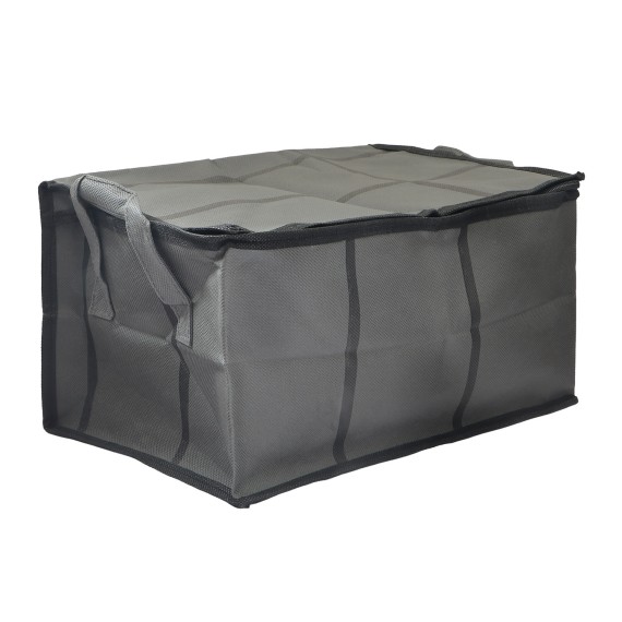 Պահեստավորման տուփ XIMI 6941963992589 LARGE-CAPACITY FABRIC STORAGE BOX WITH WINDOW AND ZIPPER S (GREY) (992589)