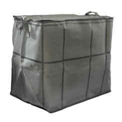 Պահեստավորման տուփ XIMI 6941963992596 LARGE-CAPACITY FABRIC STORAGE BOX WITH WINDOW AND ZIPPER M (GREY) (992596)