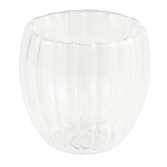 Кружки XIMI 6941963992640 230ML/7.78FL.OZ. STRIPED EGG-SHAPED DOUBLE-LAYER GLASS CUP (CLEAR) (992640)