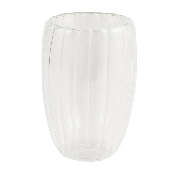 Кружки XIMI 6941963992664 400ML/13.53FL.OZ. STRIPED EGG-SHAPED DOUBLE-LAYER GLASS CUP (CLEAR) (992664)