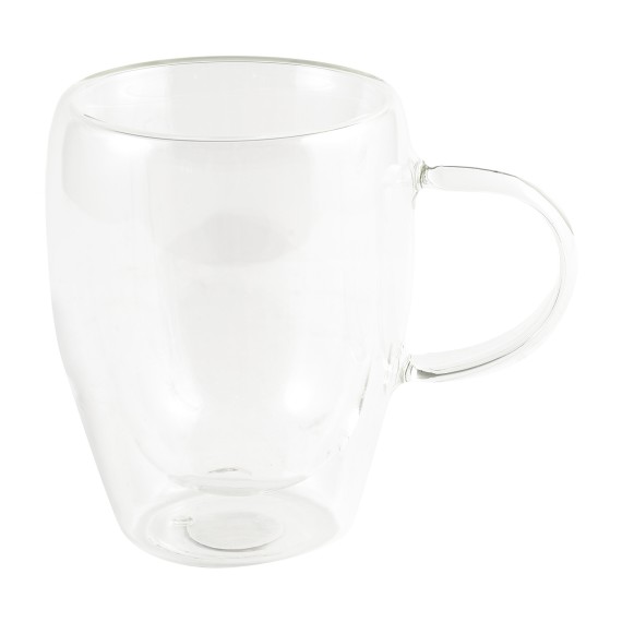 Mugs XIMI 6941963992695 340ML/11.50FL.OZ. SIMPLE DOUBLE-LAYER GLASS CUP WITH HANDLE(CLEAR) (992695)