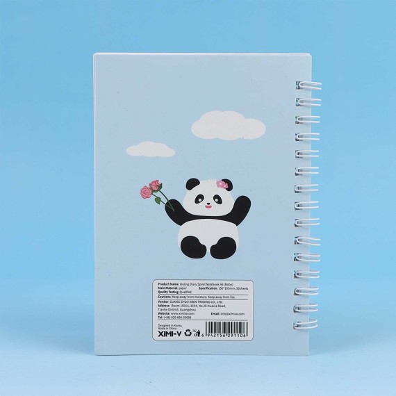 Stationery accessories XIMI 6942156291106 OUTING DIARY SPIRAL NOTEBOOK A6 (BOBO)
 (291106)