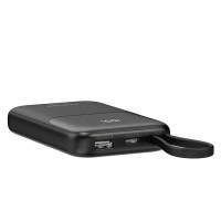Внешние зарядные устройства CANYON OnPower 101 10000mAh Bulit-in Cable PD 22.5W (Black) (CNS-CPB101BK)